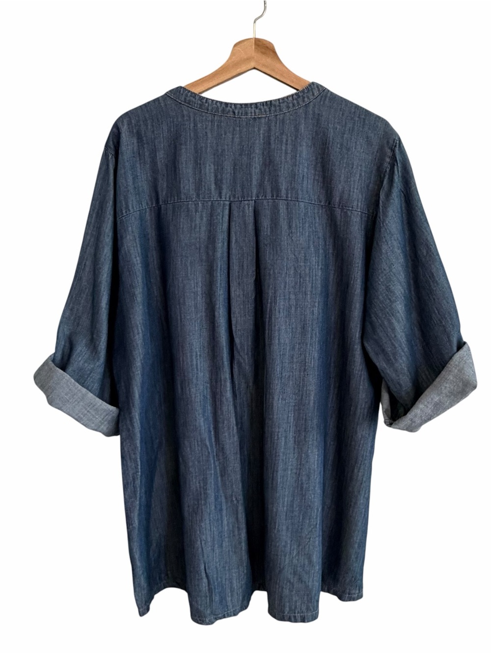 Spense Womens Oversized Chambray Tunic Top Size 20W Western Boho Coastal Loose - Picture 3 of 8